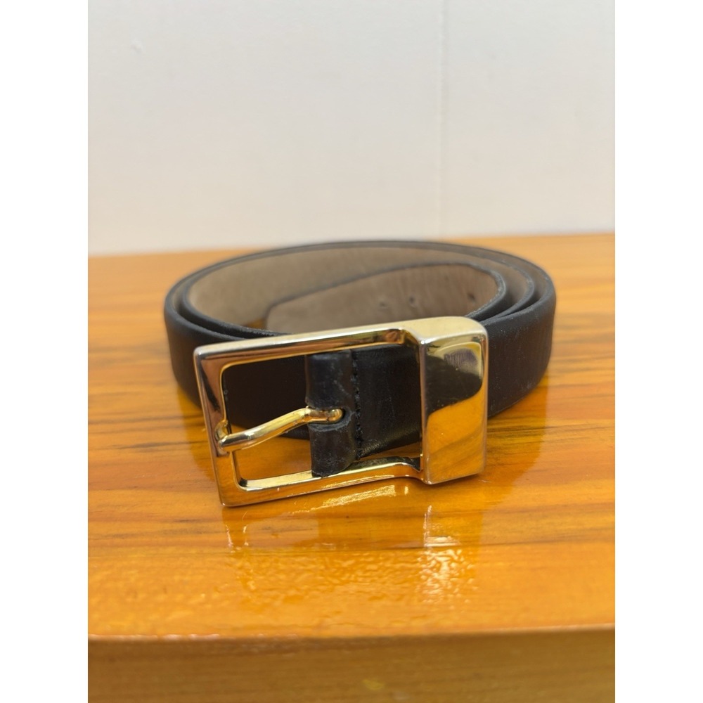 LeJon‎ Italian Leather Women's Belt Size M Made In USA Black